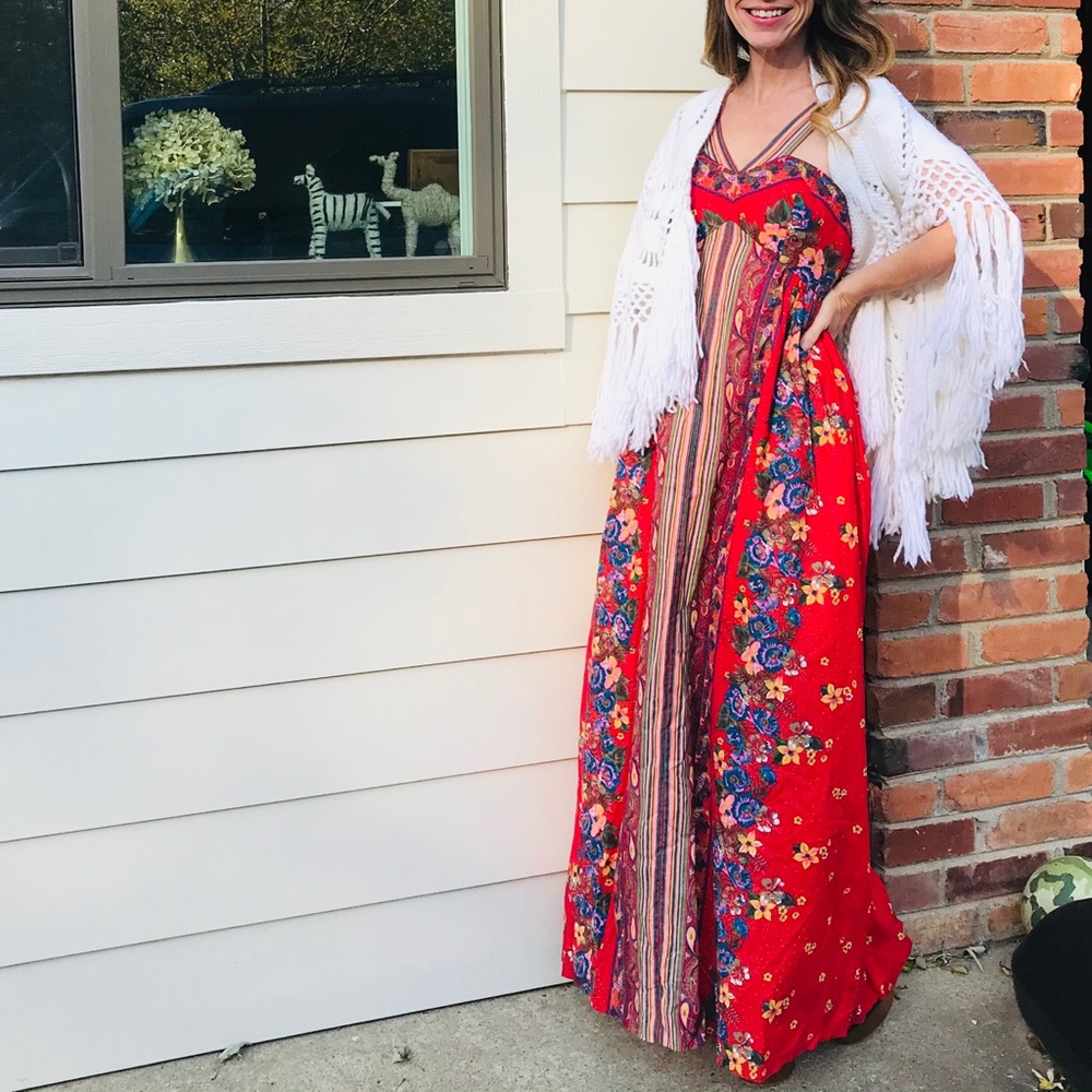 SOLD Vintage handmade 70s maxi sz XS - Picture 4 of 6